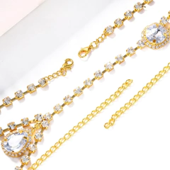 Colar de Corpo Body Chain Sexy com Gota de Cristal Elegante Jollie. - loja online