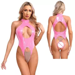Lingerie Body Erótico em Látex Fantasia Sensual Louise