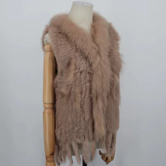 Colete Cardigã de Pele de Coelho Quente Super em Alta Caren. - comprar online