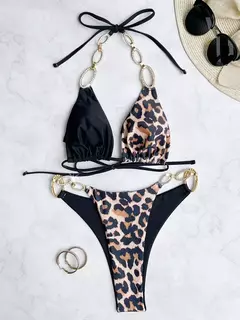 Biquíni elegante com alças em strass Amélie - comprar online
