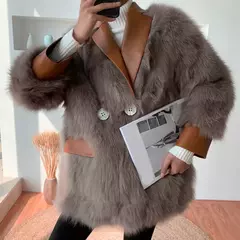 Casaco de Pele de Raposa, Casaco Peludo Ivy. - comprar online