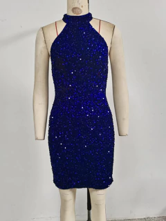 Vestido Curto Zayra de Lantejoulas Brilhantes. na internet