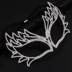 Mascara Elegante Estilo Anjo em Strass para Festas Catherine