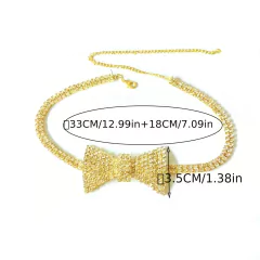 Colar Laço de Strass Gravata Borboleta Luxo. - loja online