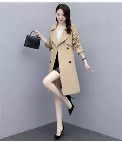 Sobretudo Feminino Elegante Outono Inverno com Fecho em Botão e Cinto Grace - Clube das Coisas - Tudo para Você ficar mais Linda e Sexy