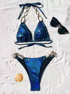 Biquíni elegante com alças em strass Amélie na internet