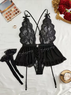 Conjunto de Lingerie Estilo Baby-doll Super Sensual Olívia - loja online
