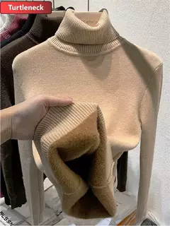 Imagem do Blusas casuais Gola alta de lã, Blusa de lã para o inverno, Coleção inverno.