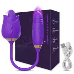 Vibrador Flor Lambedor Estimulador de Clitóris e Ponto G Sex Shop - loja online