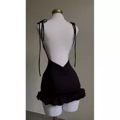 Vestido Curto Colado Costas Nua Sensual Bela