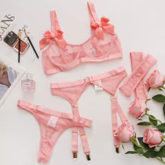 Lingerie Sexy Neon, Lingerie Erótica, Lingerie Linda Com Meias e Laços Milla. - comprar online