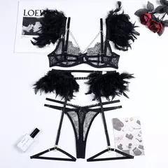 Conjunto de Lingerie de Renda Sensual, Lingerie Erótica, Lingerie Sexy. - comprar online