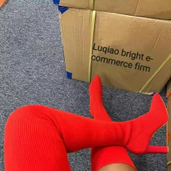 Bota de Salto Alto de Tecido Mega Conforto Alicia. - loja online