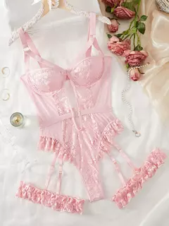 Lingerie Body cinta liga Erótica Amelie