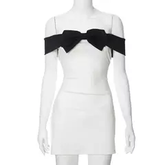 Vestido curto Estilo Europeu Tomara que caia Louise - loja online