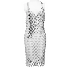 Vestido La Gringa Colorido de Lantejoula metalizadas. - Clube das Coisas - Tudo para Você ficar mais Linda e Sexy