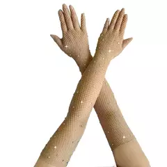 Luvas de Dedo Sexy Elástica com Strass Brilhante - Clube das Coisas - Tudo para Você ficar mais Linda e Sexy