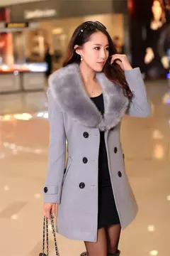 Sobretudo Feminino Outono Inverno Elegante com Gola Peluda Ranna - Clube das Coisas - Tudo para Você ficar mais Linda e Sexy