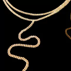 Colar com Fios em Strass para Casamento, Colar Megui Gargantinha de Strass. na internet