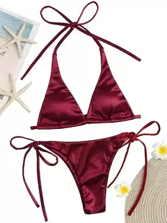 Biquini Metalizado Brilhante Sexy Emmily - Clube das Coisas - Tudo para Você ficar mais Linda e Sexy