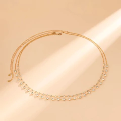 Imagem do Corrente de Cintura Body Chain Sexy Delicado com pedrinhas brilhantes Dai.