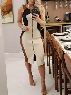 Vestido de Zíper Elegante de Zíper Sensual Anne - Clube das Coisas - Tudo para Você ficar mais Linda e Sexy