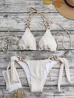 Biquíni com Corrente e Laço Elegante Brigitte