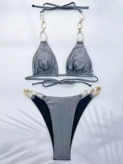 Biquíni elegante com alças em strass Amélie - Clube das Coisas - Tudo para Você ficar mais Linda e Sexy
