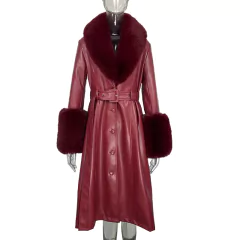 Sobretudo de Luxo com Gola e Punho de Pelo de Raposa Anne. - comprar online