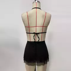 Imagem do Lingerie Sexy Body Cavado Renda com Babado Caroline