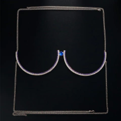 Colar de Corpo Body Chain com Cristal Redondo e Strass Jill. - comprar online