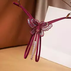 Calcinha Sexy de Pérolas e Lantejoulas Bordadas, Calcinha Fio Dental Erótico - Clube das Coisas - Tudo para Você ficar mais Linda e Sexy