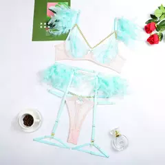 Conjunto de Lingerie de Renda Sensual, Lingerie Erótica, Lingerie Sexy. - loja online