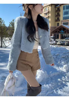 Casaco Penélope de Pele de Cordeiro Peludo Chic.