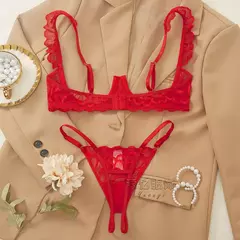 Conjunto Sexy Rendas Seios Nu Juliete - comprar online