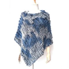 Poncho Rihanna Elegante de Pele de Coelho Xale. - comprar online