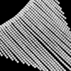 Colar com Fios em Strass para Casamento, Colar Megui Gargantinha de Strass.