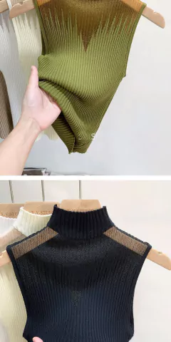 Blusa de Malha Gola Semi Alta Roberta na internet