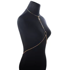 Colar Body Chain Cruzada Jóia Sexy Shelsea. - Clube das Coisas - Tudo para Você ficar mais Linda e Sexy