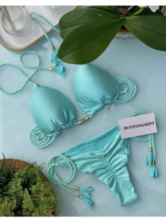 Biquíni Raika Elegante, Biquíni Verão 2023, Biquíni Diferente, Biquíni Ajustável, Biquíni com Corda de Amarrar, Moda Praia. - loja online