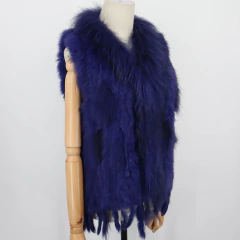 Colete Cardigã de Pele de Coelho Quente Super em Alta Caren. - loja online