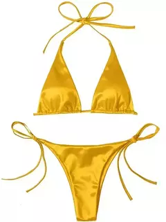Imagem do Biquini Metalizado Brilhante Sexy Emmily