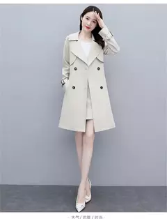 Imagem do Sobretudo Feminino Elegante Outono Inverno com Fecho em Botão e Cinto Grace