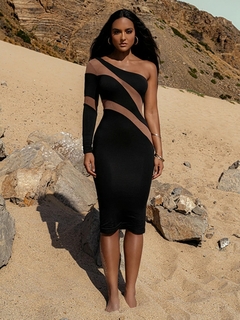 Vestido Midi com detalhes Transparente, Vestido sexy com detalhes em Tulle. na internet
