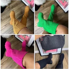 Bota Plataforma de Pelo Quente Brigithe. - loja online