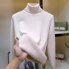 Blusas casuais Gola alta de lã, Blusa de lã para o inverno, Coleção inverno. - comprar online
