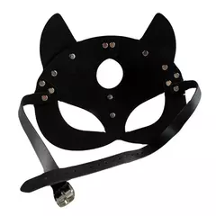 Kit Fetiche Máscara de Gato e Plug com Cauda de Pelúcia Preta - comprar online
