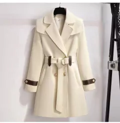 Casaco Europeu de Lã com Cinto Elegante Kelle. - comprar online