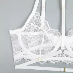 Conjunto de Lingerie Sexy de 3 Peças, Lingerie Erótica, Lingerie Sensual, Lingerie de renda, Lingerie Sexy. - Clube das Coisas - Tudo para Você ficar mais Linda e Sexy