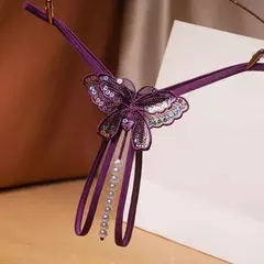 Imagem do Calcinha Sexy de Pérolas e Lantejoulas Bordadas, Calcinha Fio Dental Erótico M